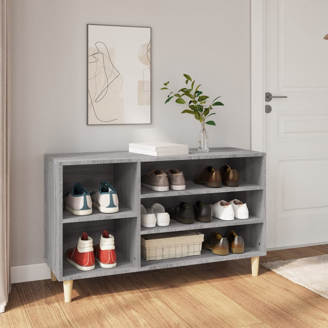 Schoenenkast 102X36X60 Cm Bewerkt Hout Sonoma Grijs - XdropX