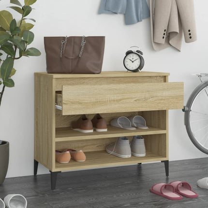 Schoenenkast 70X36X60 Cm Bewerkt Hout Kleurig - XdropX