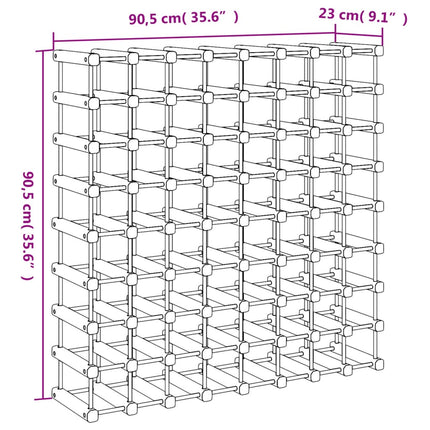 Wijnrek Voor 72 Flessen 90,5X23X90,5 Cm Massief Grenenhout - XdropX