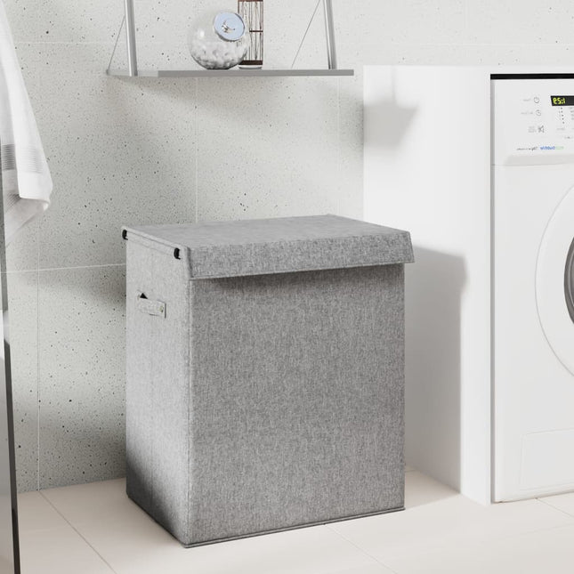 Wasmand Inklapbaar 51X34,5X59 Cm Kunstlinnen Grijs - XdropX