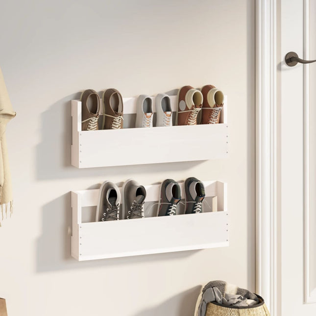Schoenenrekken 2 St 59X9X23 Cm Massief Grenenhout - XdropX
