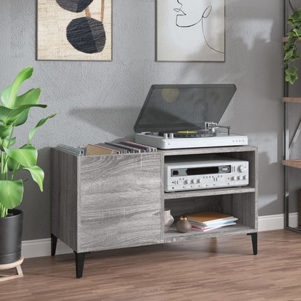 Platenkast 84,5X38X48 Cm Bewerkt Hout Eikenkleurig - XdropX