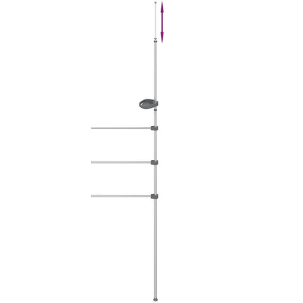 Handdoekenrek 47X280 Cm Aluminium - XdropX