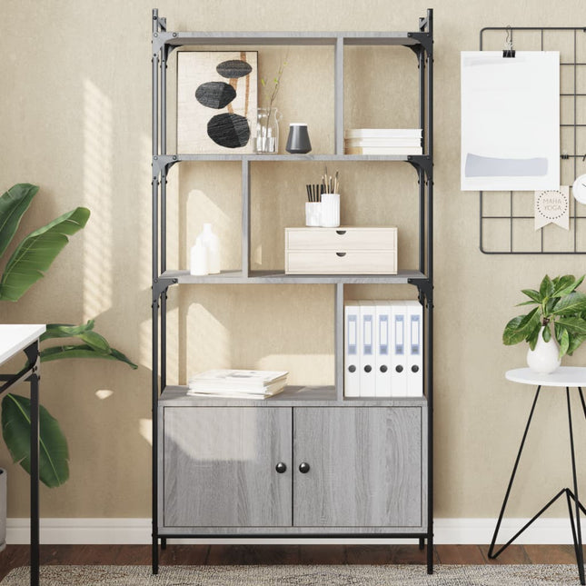 Boekenkast Met Deuren 76,5X30X154,5 Cm Bewerkt Hout - XdropX