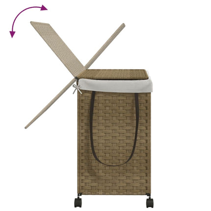 Wasmand Op Wielen 60X35X60,5 Cm Rattan - XdropX