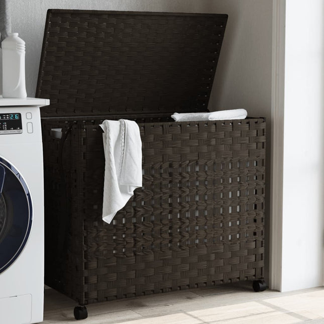 Wasmand Op Wielen 66X35X60 Cm Rattan - XdropX