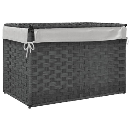 Wasmand Met Deksel 55,5X35X34 Cm Poly Rattan - XdropX