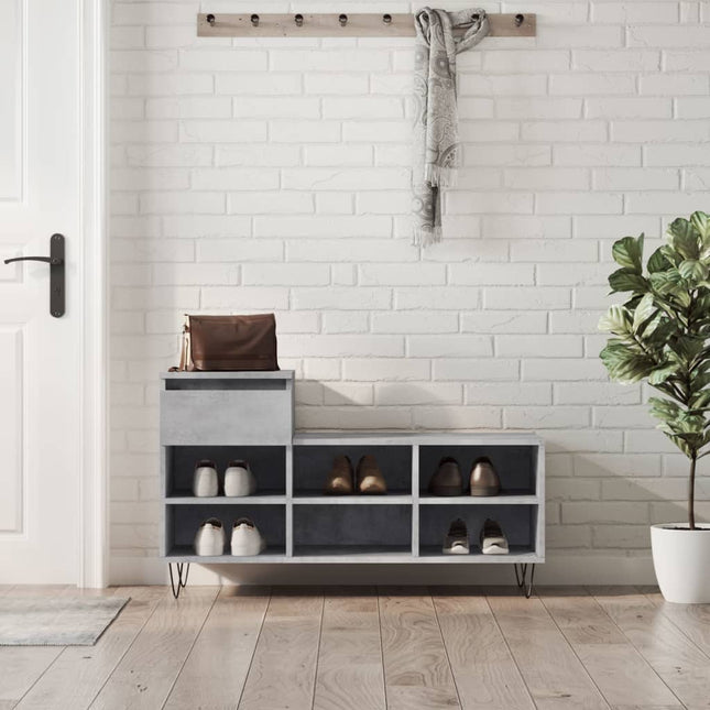 Schoenenkast 102X36X60 Cm Bewerkt Hout Kleurig - XdropX