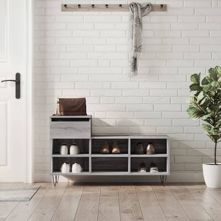 Schoenenkast 102X36X60 Cm Bewerkt Hout Kleurig - XdropX