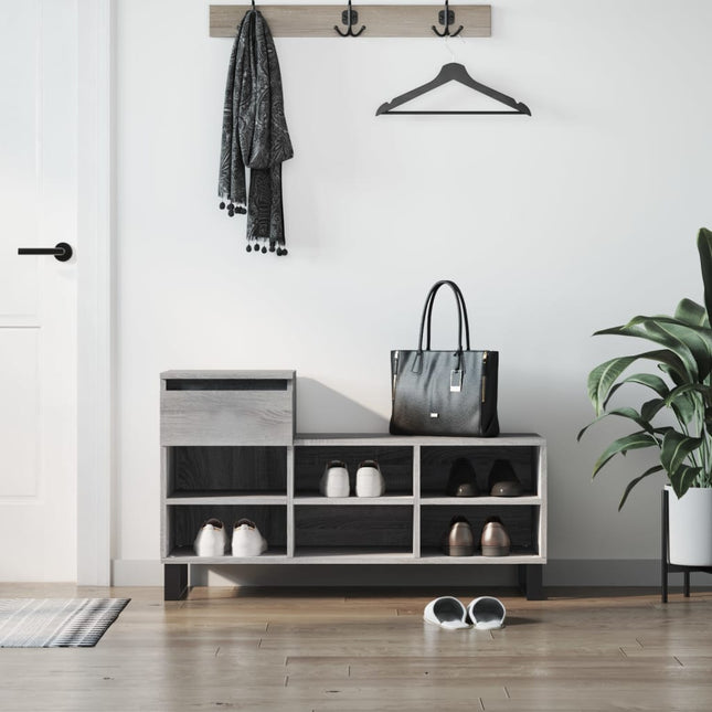 Schoenenkast 102X36X60 Cm Bewerkt Hout Kleurig - XdropX