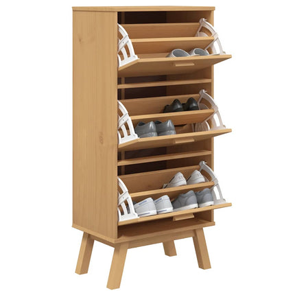 Schoenenkast Olden 55X35X120 Cm Grenenhout - XdropX