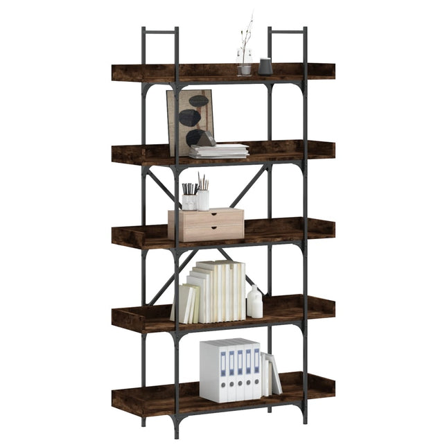 Boekenkast 4-Laags 100X33X145,5 Cm Bewerkt Hout - XdropX