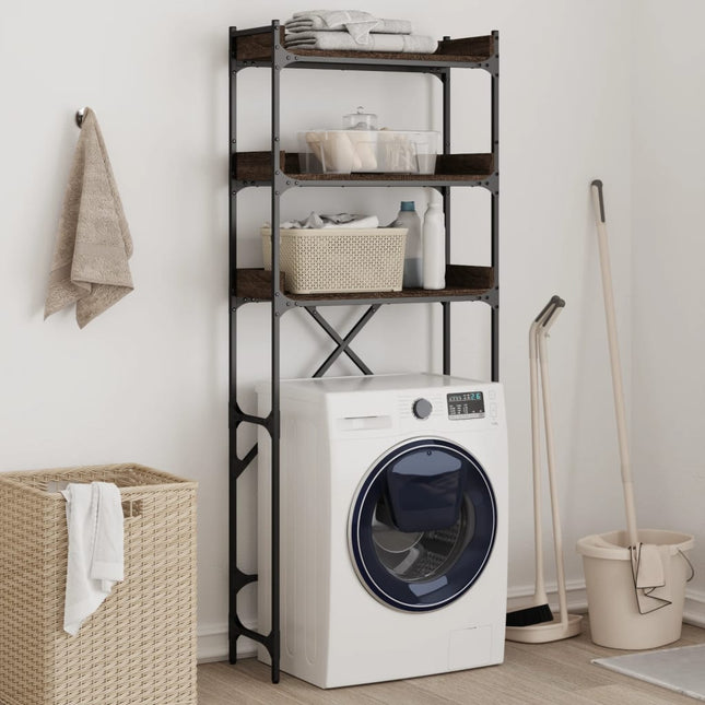 Wasmachinekast 67X25X163 Cm Bewerkt Hout - XdropX