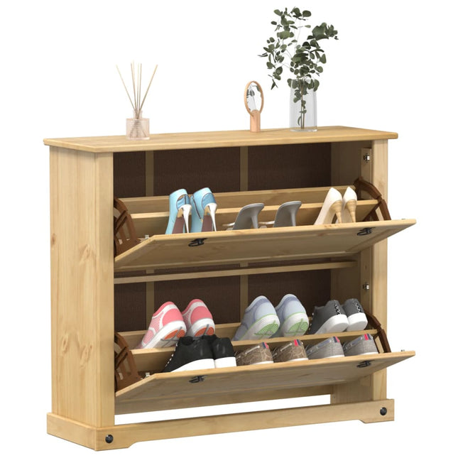 Schoenenkast Corona 99X32X Massief Grenenhout - XdropX