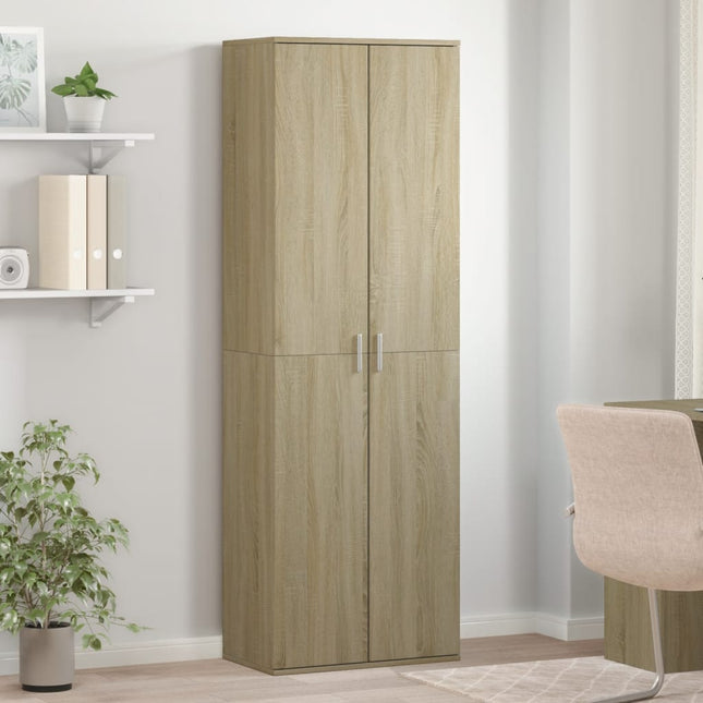 Hoge Kast 60X35X180 Cm Bewerkt Hout Eikenkleurig - XdropX