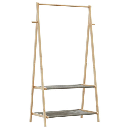 Kledingrek Met Schappen 132X45,5X150,5 Cm Bamboe - XdropX
