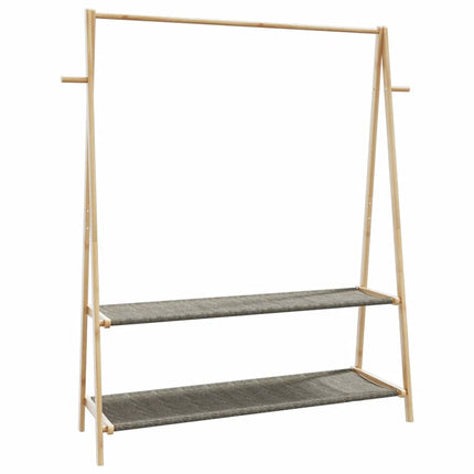 Kledingrek Met Schappen 132X45,5X150,5 Cm Bamboe - XdropX