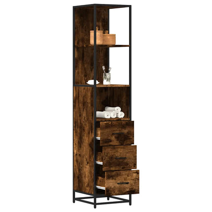 Badkamerkast 35X37,5X166 Cm Bewerkt Hout Kleurig - XdropX
