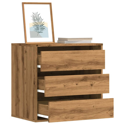 Ladekast 3-Lade Zwart Bewerkt Hout - XdropX