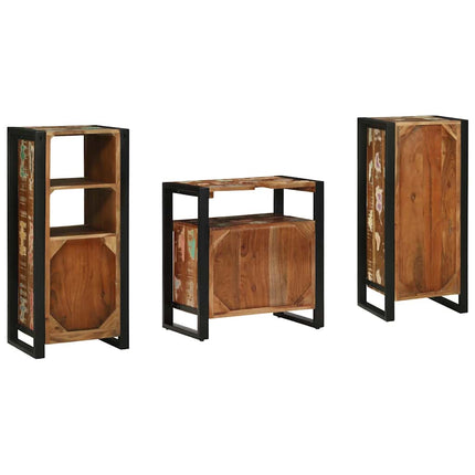 Badkamermeubel Set 3 St Veelkleurig En Zwart 40 X 35 X 90 Cm - XdropX