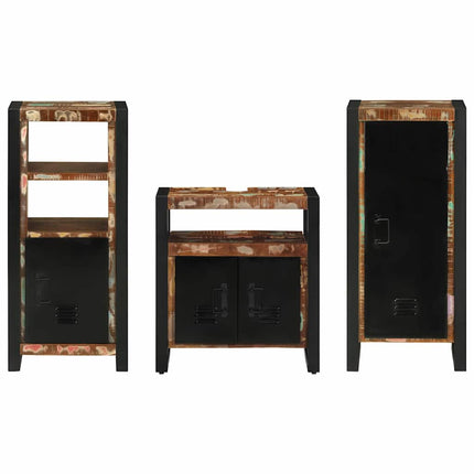 Badkamermeubel Set 3 St Veelkleurig En Zwart 40 X 35 X 90 Cm - XdropX