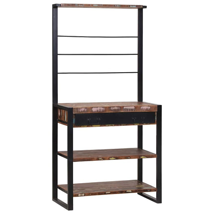 Keukenrek Veelkleurig En Zwart 80 X 40 X 160 Cm - XdropX