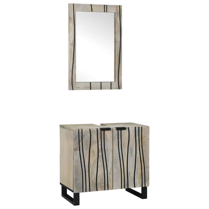 Badkamerkast Set 2 St Massief Mango Hout - XdropX
