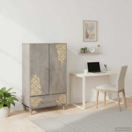 Highboard 60 X 33 X 100 Cm Massief Mango Hout - XdropX