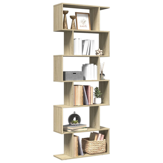 Boekenkast 6-Laags 70 X 24 X Bewerkt Hout - XdropX