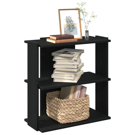 Boekenkast 3-Laags Bewerkt Hout Artisanaal Eiken - XdropX
