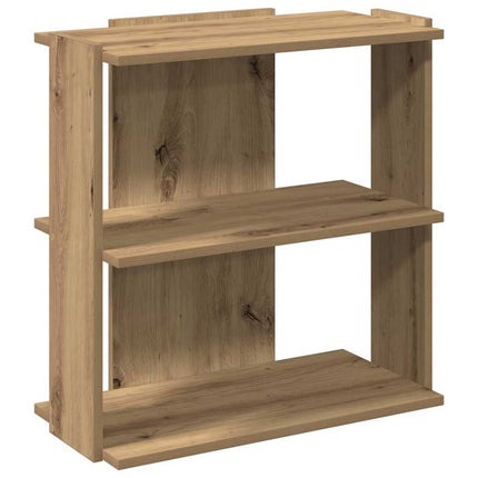 Boekenkast 3-Laags Bewerkt Hout Artisanaal Eiken - XdropX