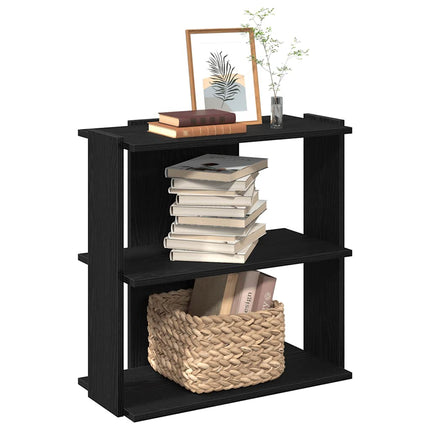 Boekenkast 3-Laags Bewerkt Hout Artisanaal Eiken - XdropX