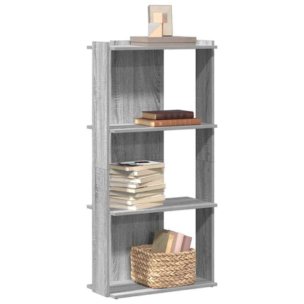 Boekenkast 3-Laags Bewerkt Hout Artisanaal Eiken - XdropX