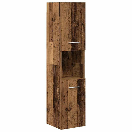 4-Delige Badkamermeubelset Bewerkt Hout Kleurig - XdropX