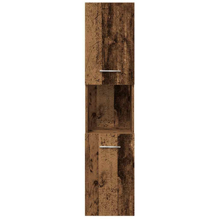 4-Delige Badkamermeubelset Bewerkt Hout Kleurig - XdropX
