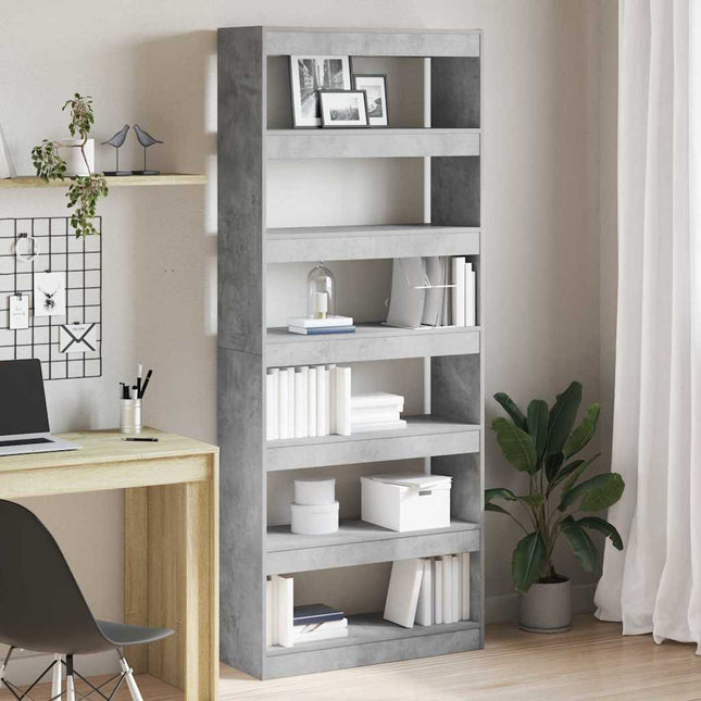 Boekenkast 6-Laags 80 X 30 X 198 Cm Bewerkt Hout - XdropX