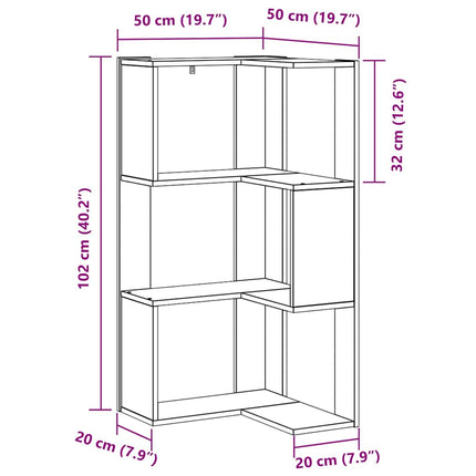 Boekenkast 3-Laags 50 X 50 X102 Cm - XdropX