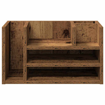 Bureau Organizer Oud Hout 44,5 X 24 X 25 Cm Bewerkt Hout - XdropX