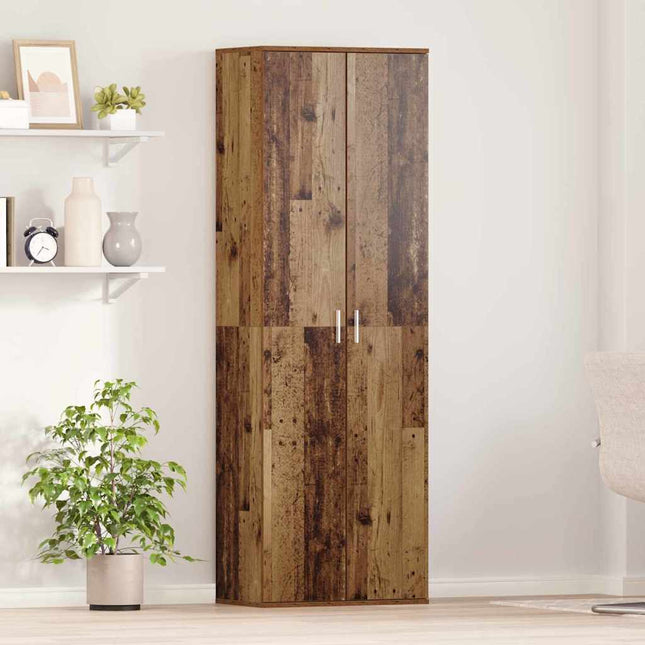 Hoge Kast 60X35X180 Cm Bewerkt Hout Eikenkleurig - XdropX