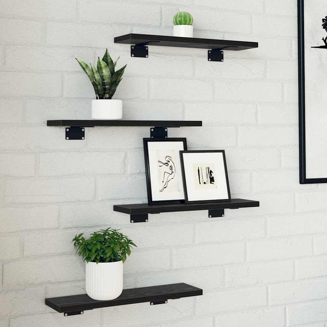 Boekenplank Bord 3-Laags 4 St Bewerkt Hout - XdropX