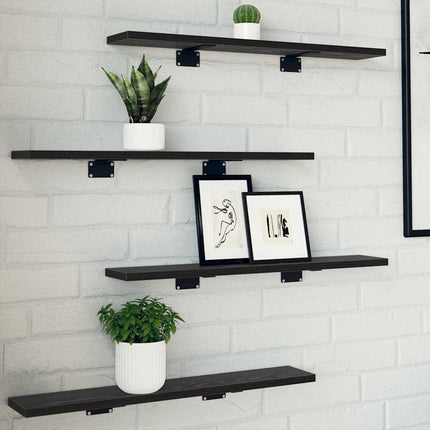 Boekenplank Bord 3-Laags 4 St Bewerkt Hout - XdropX