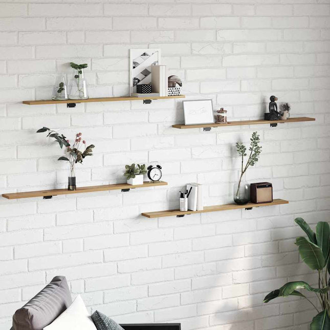 Boekenplank Bord 3-Laags 4 St Bewerkt Hout - XdropX