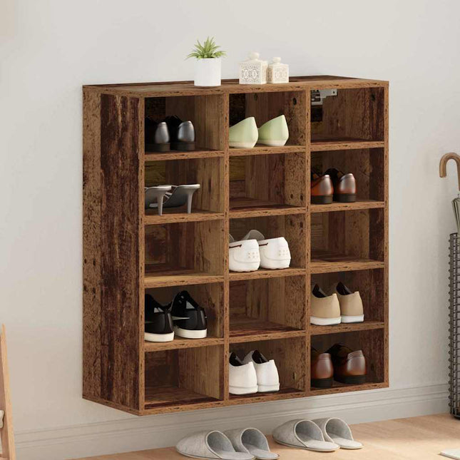Schoenenkast Bewerkt Hout - XdropX