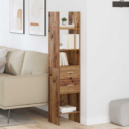 Boekenkast 2-Laags 40 X 35 X 180 Cm Bewerkt Hout - XdropX