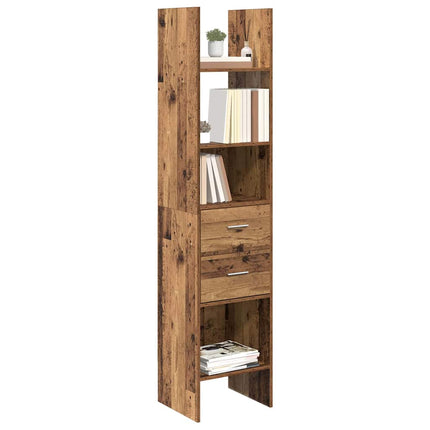 Boekenkast 2-Laags 40 X 35 X 180 Cm Bewerkt Hout - XdropX