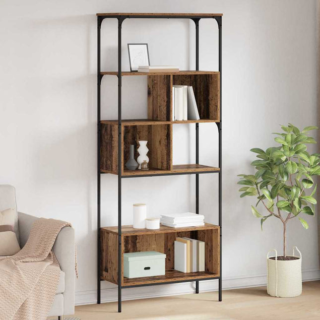 Boekenkast 5-Laags 76X33X188,5 Cm Bewerkt Hout - XdropX