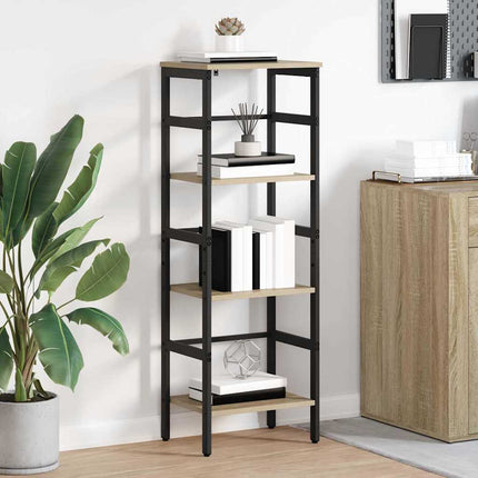 Boekenplank 4-Laags 40 X 29.5 X 115 Cm Bewerkt Hout Sonoma Eik - XdropX
