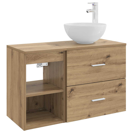 Badkamermeubel Set 2 St Bewerkt Hout - XdropX