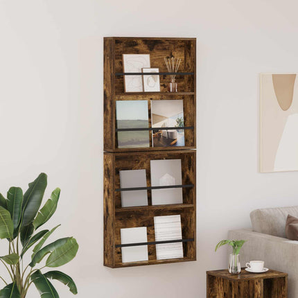 Tijdschriftenrek 2 St Oudhout Bewerkt Hout - XdropX