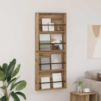 Tijdschriftenrek 2 St Oudhout Bewerkt Hout - XdropX